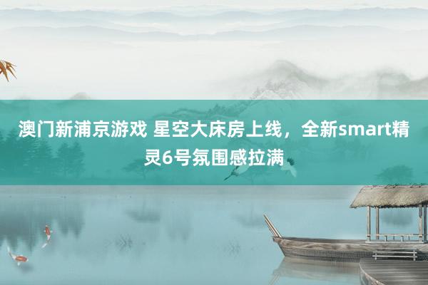 澳门新浦京游戏 星空大床房上线，全新smart精灵6号氛围感拉满