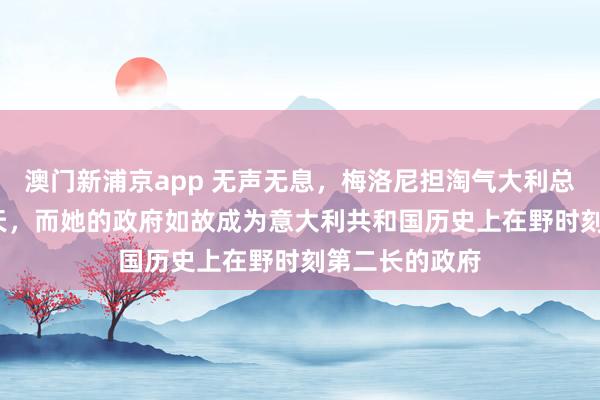 澳门新浦京app 无声无息，梅洛尼担淘气大利总理如故1289天，而她的政府如故成为意大利共和国历史上在野时刻第二长的政府